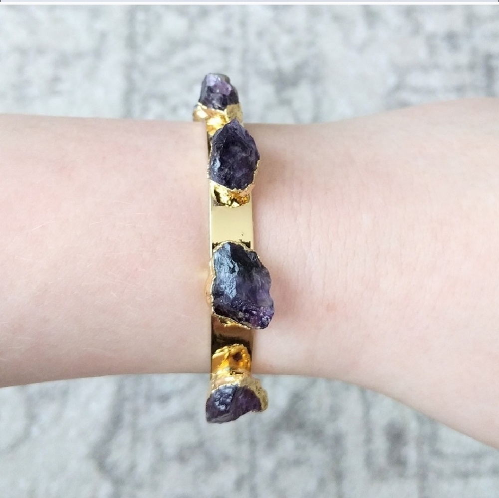 Amethyst Bangle Bracelet - Picture 5 of 5